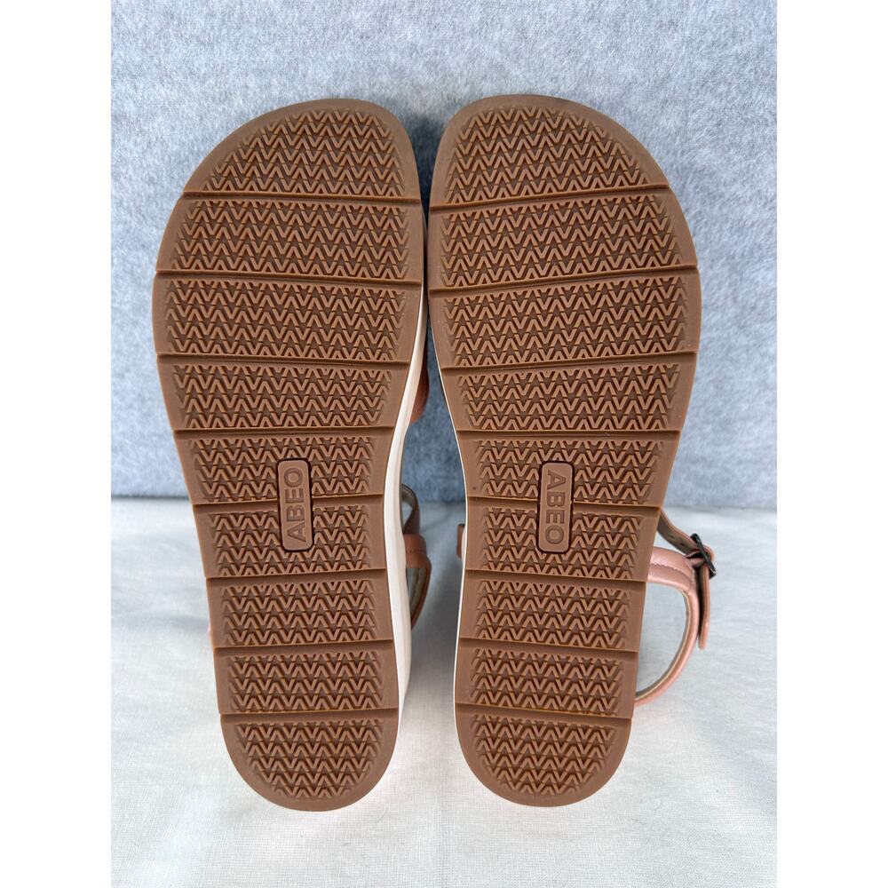 ABEO Woman’s sz 11 Devyn Platform Sandal Rose Gold Leather Strappy Sandal Ortho - Picture 8 of 10
